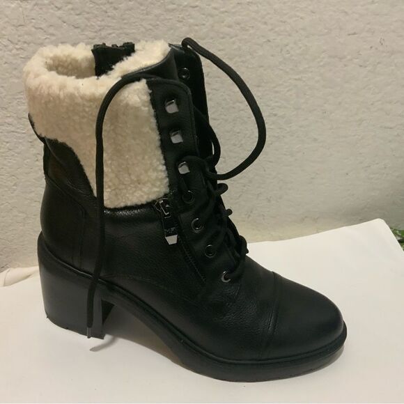 NEW MARC FISHER LANSLY BOOT SHEARLING DETAILS WOMEN’S SIZE 10M - Picture 8 of 14